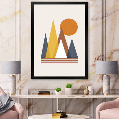 " Mountain Abstract And Sun "