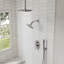 Robinet de douche à haute pression à fixation au plafond, système de pomme de douche double avec valve brute, douche à main-95466163