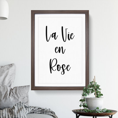 La Vie En Rose - Picture Frame Typography