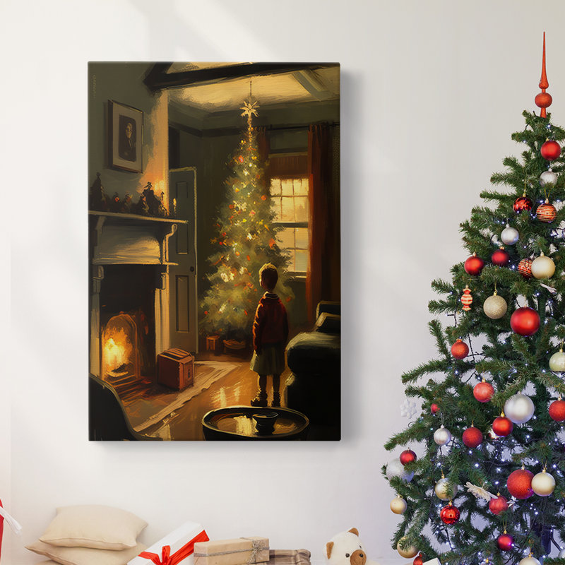 Art des Fêtes de Noël - Toile tendue avec châssis DCIV, H 60 po x l 40 po