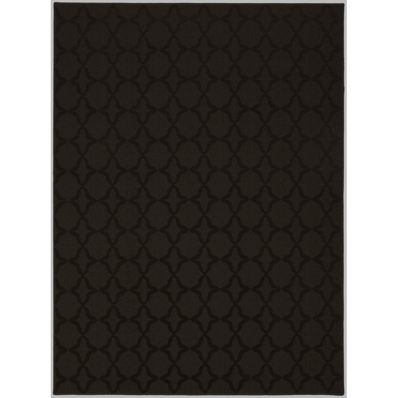 Togut Non-Slip Polypropylene Rectangle Mocha Area Rug, Rectangle 5' x 7'