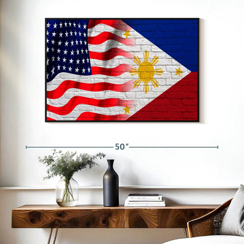 Borges USA And Philippines Flag, 27" H x 40" W