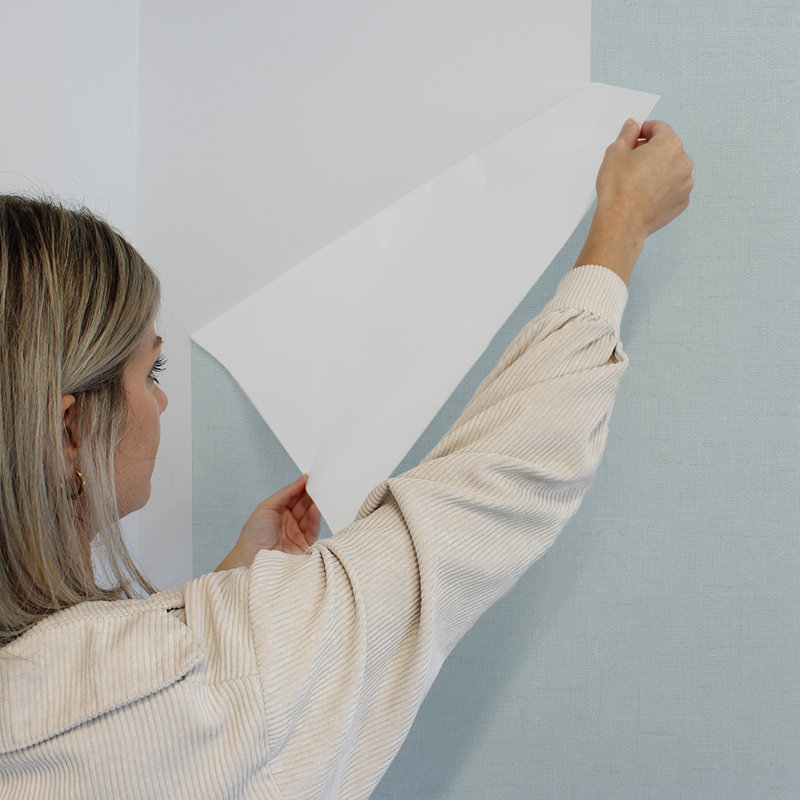 Papier peint imitation toile de jute, Bleu, L 20,5 po x L 16,5 po