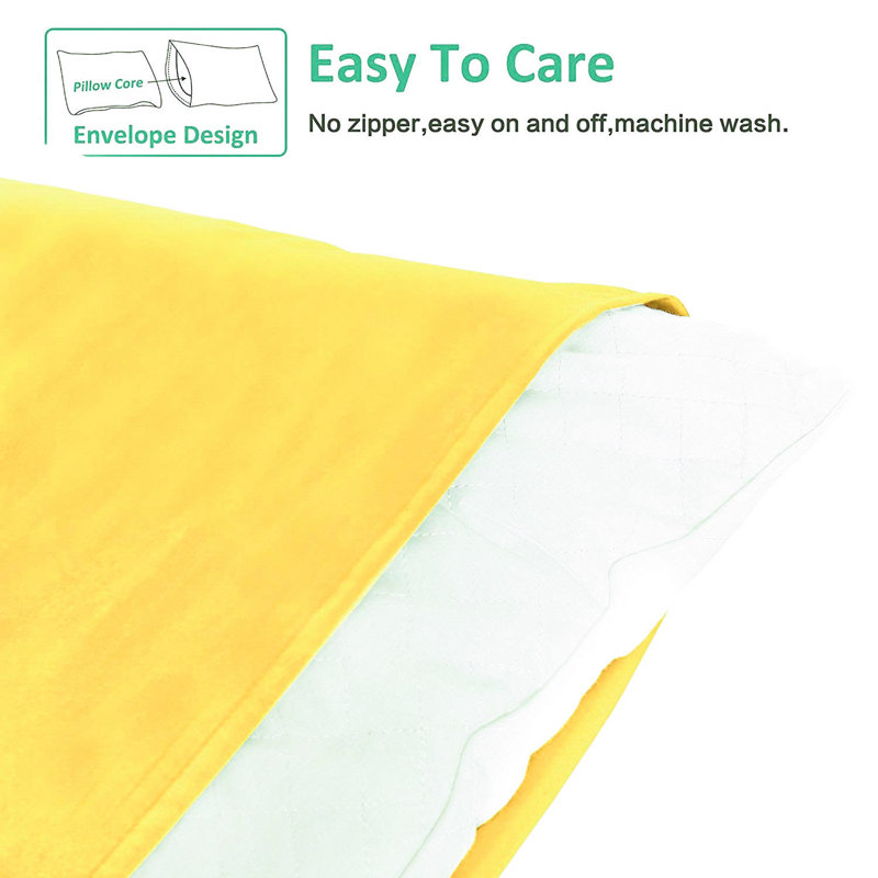 Paquet de 4 taies d'oreiller en microfibre brossée moelleuse - Enveloppes infroissables résistantes aux taches 20 x 30 po