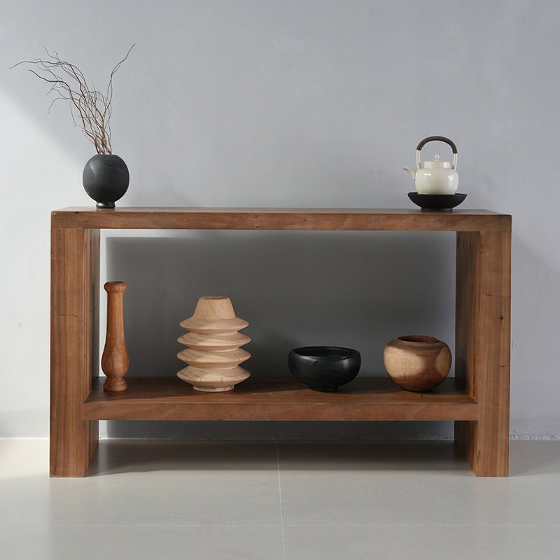 Console simple de style Wabi-sabi, 31.5" H x 70.9" W x 13.8" D
