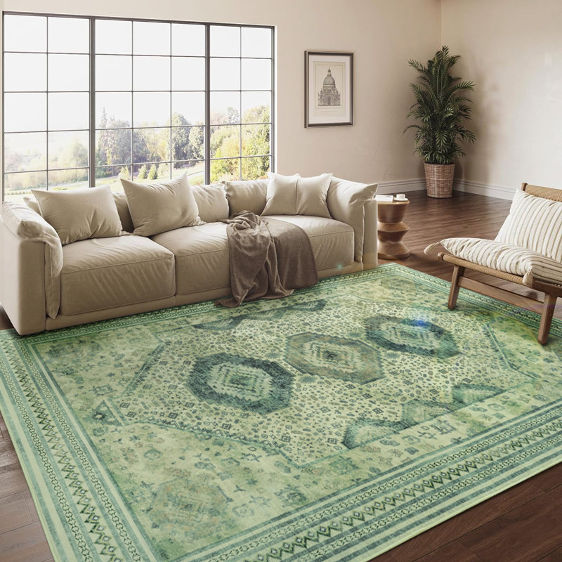 Tapis de salon à motif géométrique Straub, Rectangle 6 pi x 9 pi