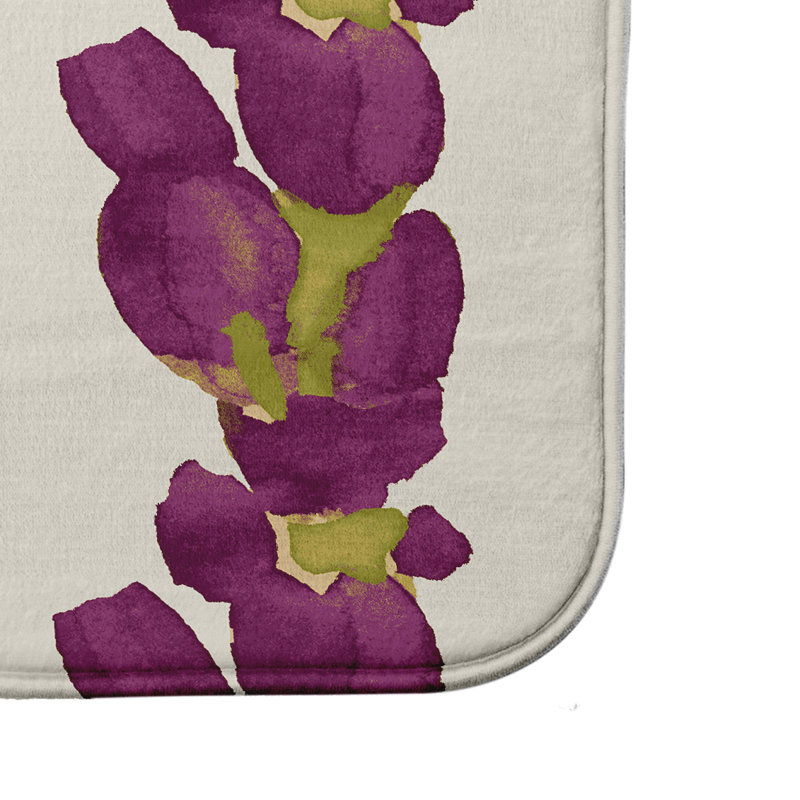 Tapis de bain Luedtke, l 17 po x L 24 po, Mauve