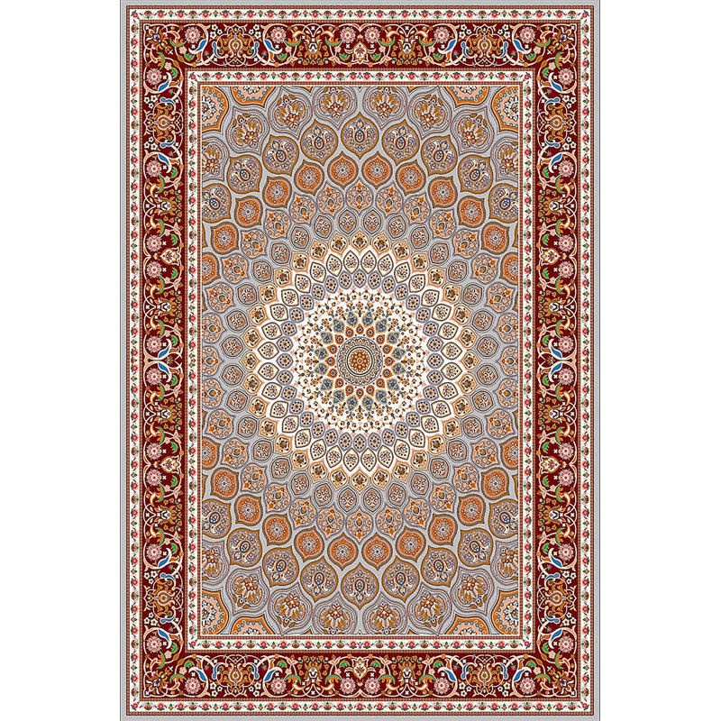 Stylish Woven Carpet (4 x 6 Feet), 100% Polyester, 0.3 in Pile Height | Antibacterial, Non-Slip PVC Dot Underside | Machine Washable, 3D Digital Printed Design | Perfect for Living Room, Bedroom & Office Decor