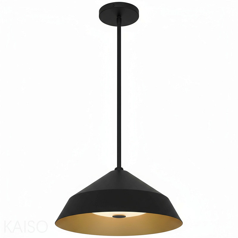 Luminaire suspendu à DEL 14 pouces de diamètre intégré, H 6,38 po x l 14 po x P 14 po
