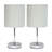 Amandev Simple Designs Mini Basic Table Lamp with Drum Fabric Shade-42754657