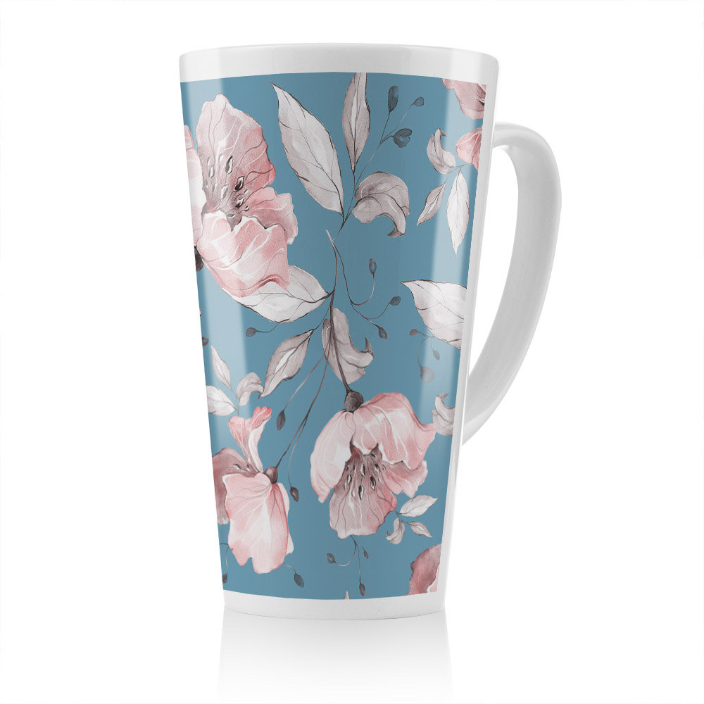 Flowers On Latte Mug
