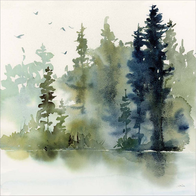 «Northern Woods» par Katrina Pete - peinture à cadre unique