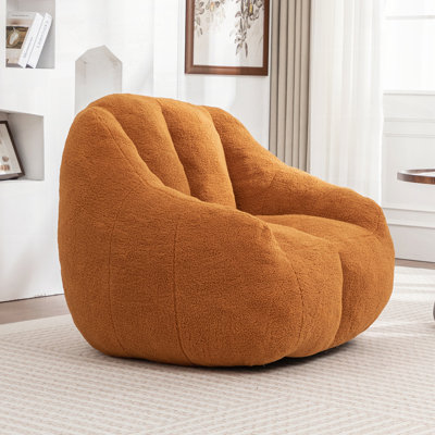 Fauteuil à billes en peluche avec accoudoirs Teddy