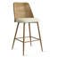 Tabouret de comptoir à dossier plein en rotin 27 po Aliette-1929350070