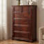 Commode 6 tiroirs pour chambre à coucher Farmhouse, commodes hautes 48 po et commodes avec colonne romaine-627638748