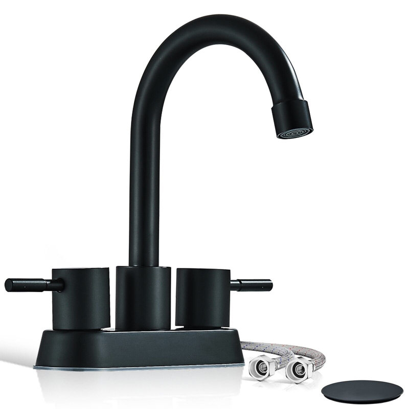 Centerset Faucet Bathroom Faucet with Drain Assembly