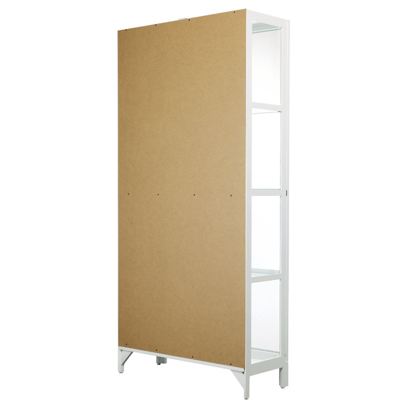 Clara Lighted Curio Cabinet, Gloss White