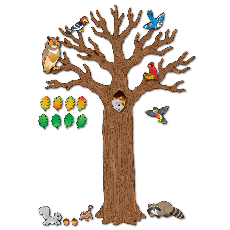 Large Tree with Animals Bulletin Board Set