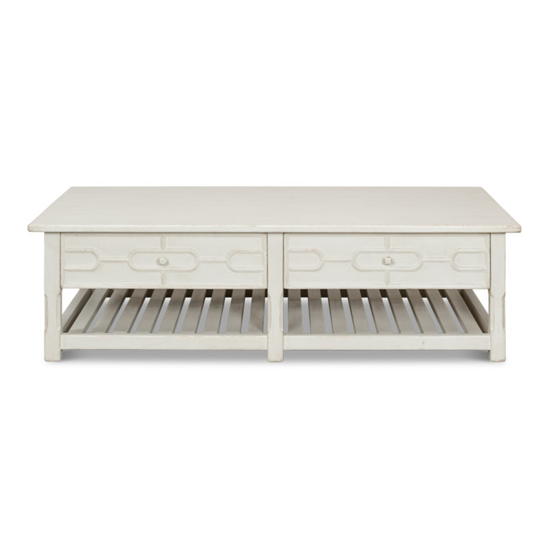 Table basse Isla, blanc antique