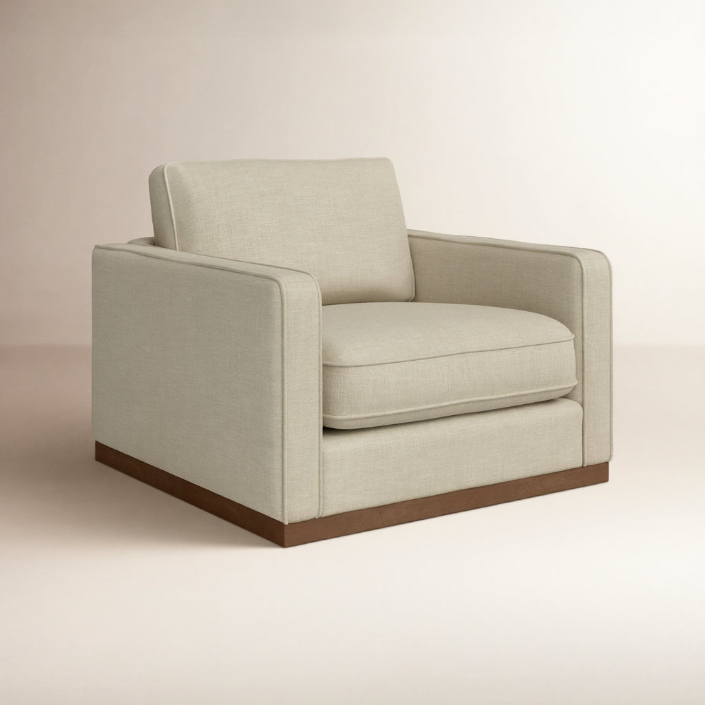 Bobbi Oversized Armchair, Beige