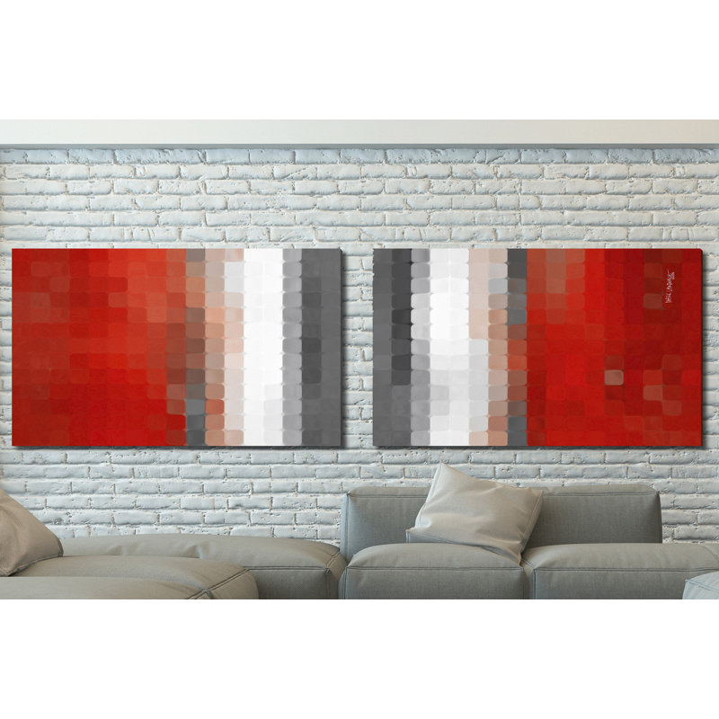 «Tile Art # 1 2016», impression sur toile tendue 2 pièces, H 18 po x l 60 po x P 1 po