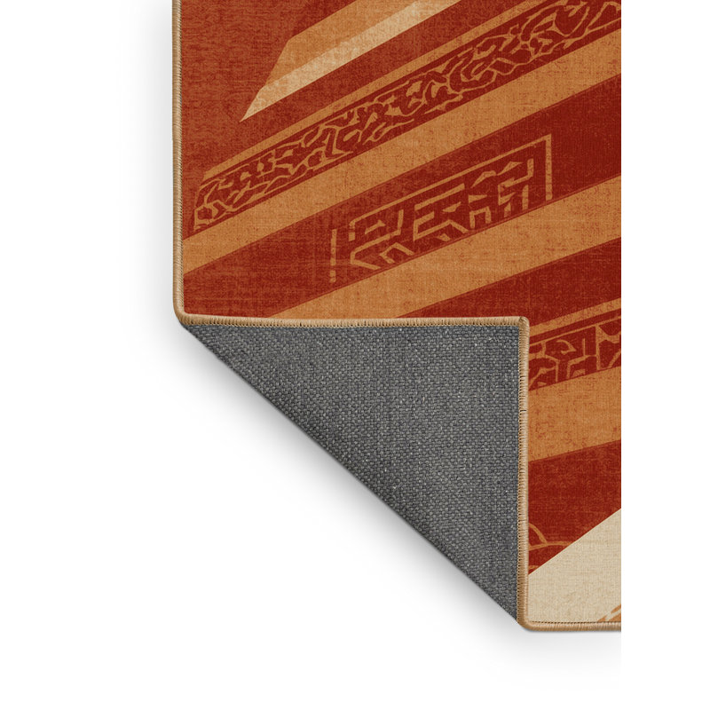 Soft Plush Rodolfo Chichen Itza Global Inspired Oriental Area Rug in Brown – LightBrown Binding, 3x5