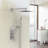 Topcraft 10-Inch Square Rainfall Shower System with Handheld Shower-111923625
