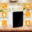 PULUOMIS Mini Fridge 10m³ L Mini Fridge with Freezer-120343378
