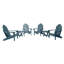 Chaise Adirondack pliante en plastique avec table Anette-1706855834
