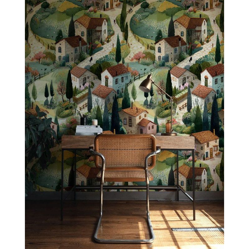 Papier peint italien campagne Toscane