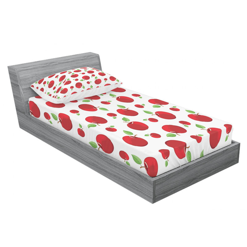 Microfiber Patterned Sheet Set, Twin XL Sheet Set + Fitted Sheet + 1 Pillowcase