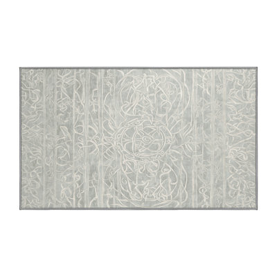 Machine Washable Gray Area Rug