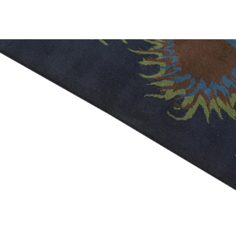 Tapis carré bleu marine Otto