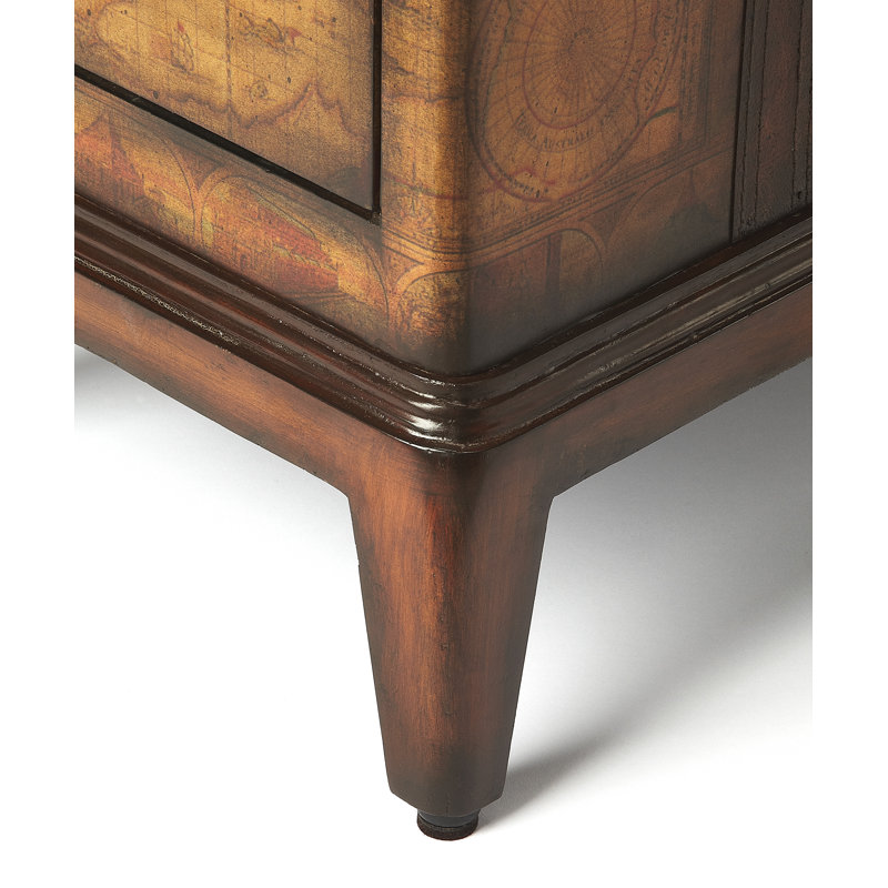 Vasco Old World Map Side Table