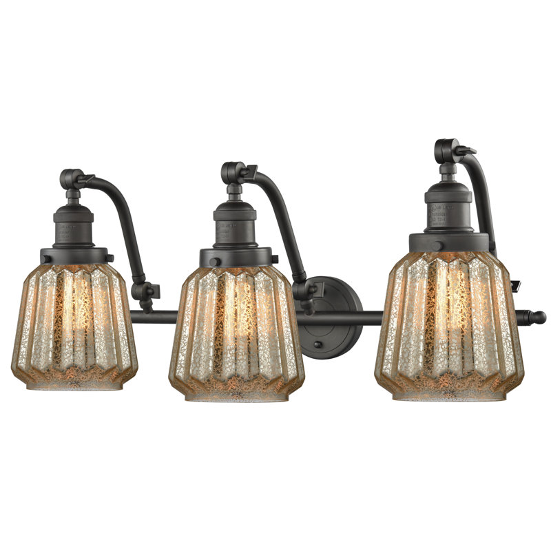 Dunstall 3 - Light Dimmable Vanity Light, Oil Rubbed Bronze, Mercury Plated, No Bulb Included