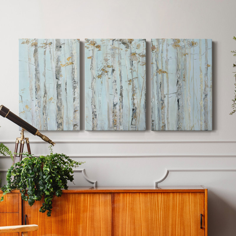 " Soft Birch Forest " 3 - Pieces, 20" H x 16" x W x 1