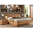 Vannatta Lite Solid Beech Wood Double Bed with LED Touch Lighting – Eco-Friendly Ukrainian Craftsmanship, Natural Linseed Oil Finish