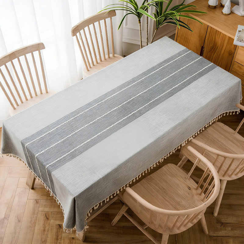 Fabric Tablecloths,60L X 60W CM,Grey And Green