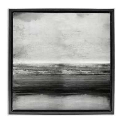 Art mural sur toile flottant monochromatique gris abstrait par Taylor Hamilton