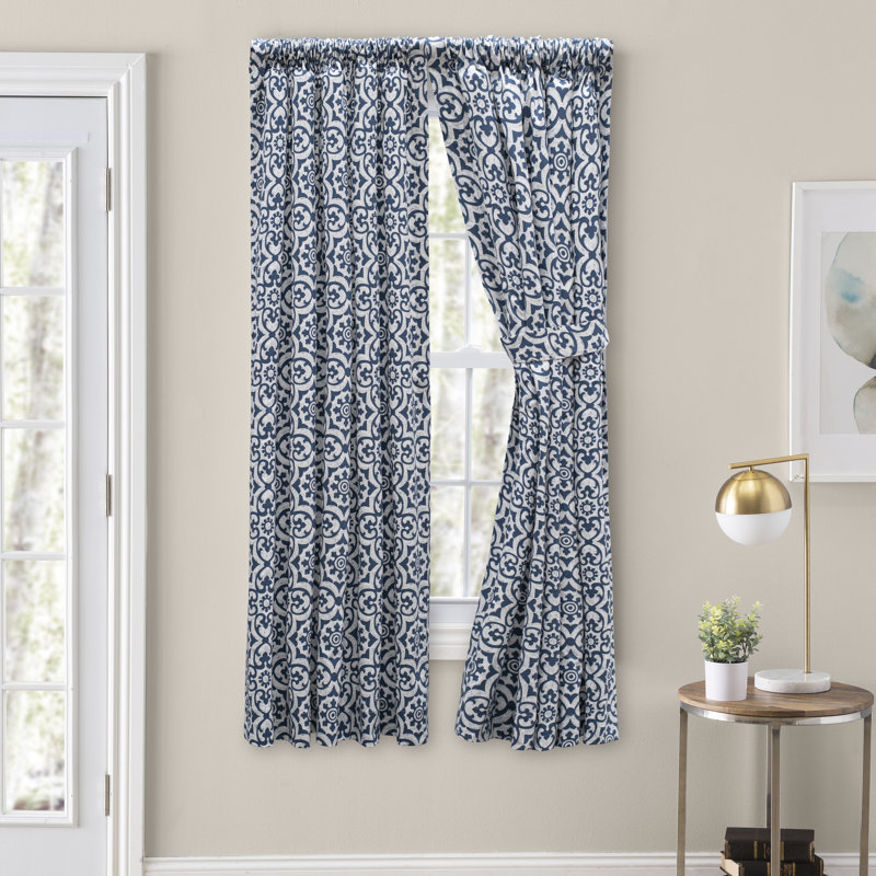 Athens 100% Cotton Room Darkening Curtain Pair, 50" W x 96" L