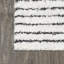 Tapis blanc / gris à rayures géométriques Collingsworth-1756567388
