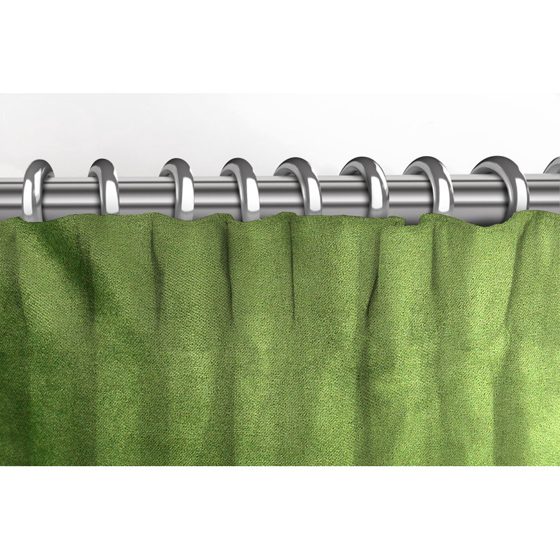 Room Darkening Curtain Pair, 46" W x 72" L, Fern Green
