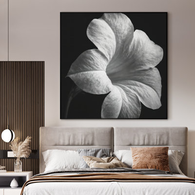Très grande reproduction d'art sur toile - Art floral botanique, décoration pour salon ou chambre à coucher - «Assemblage requis du cadre (cadre non fini)»
