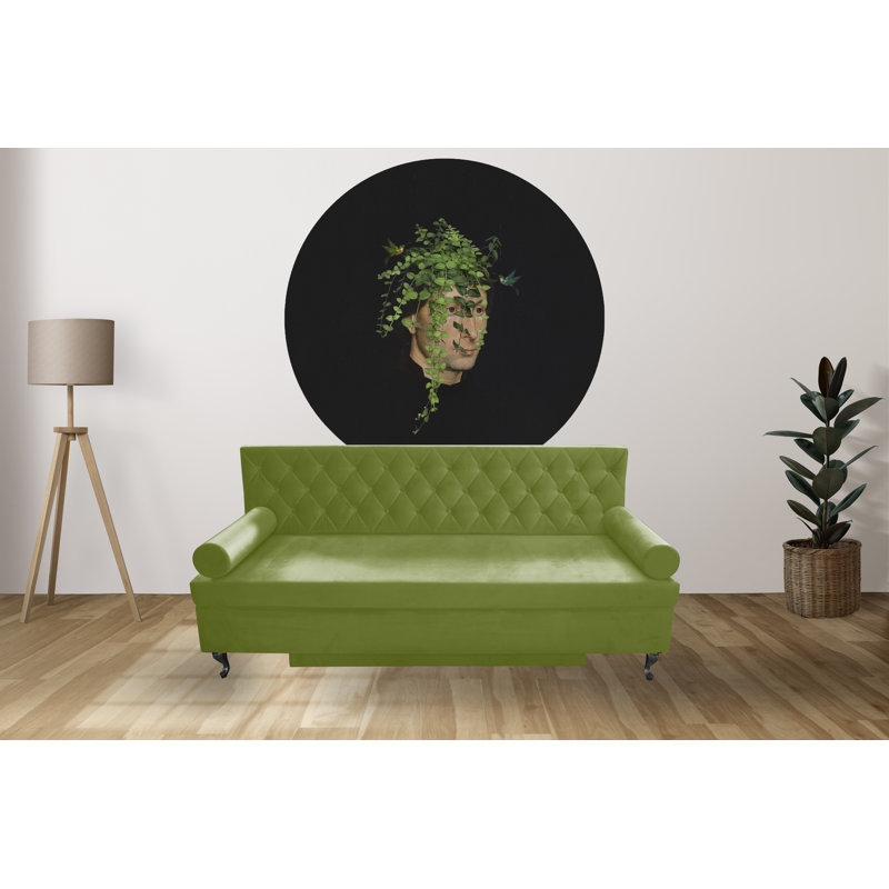 Glamour 3 Seater Sofa Bed, Green