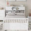 Full Size Captain Platform Bed Frame With Storage Bookcases And Shelves,Four Drawers,White