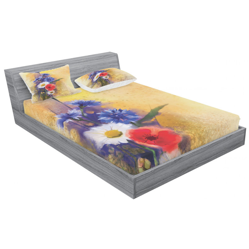 Microfiber Sheet Set, Queen Sheet Set with Fitted Sheet