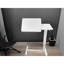 Table de chevet blanche à hauteur ajustable avec roulettes, mobile pour ordinateur portable et table de lecture mobile en blanc, ordinateur portable, lit sécuritaire