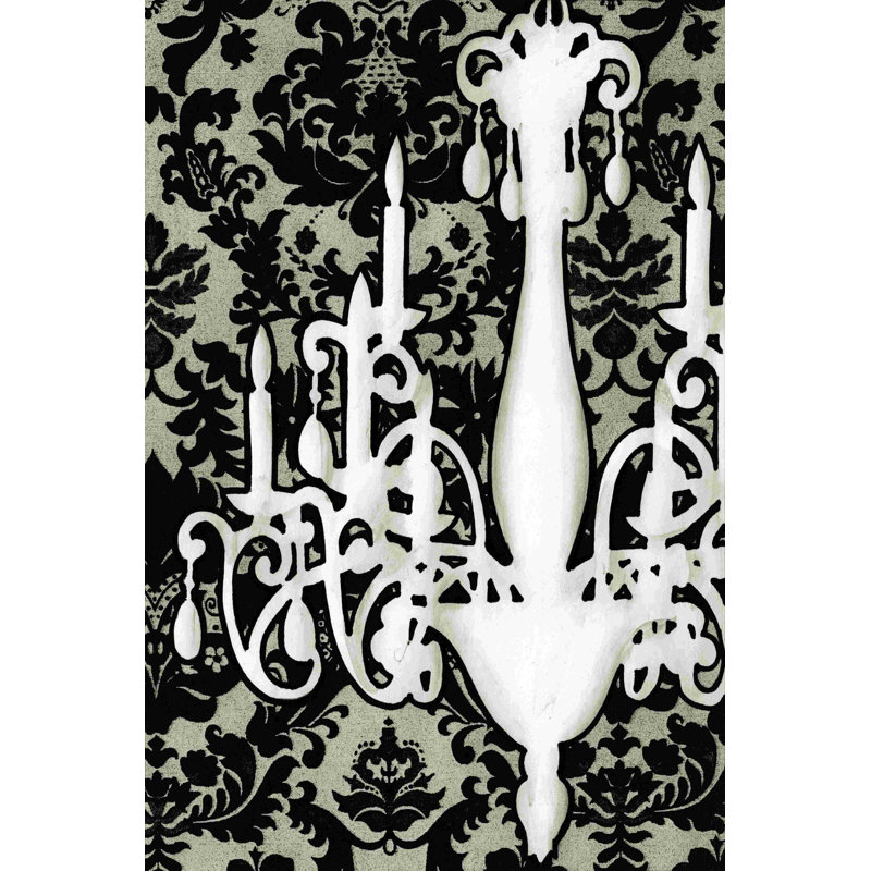 Petit lustre à motif I (P), H 18 po x l 12 po