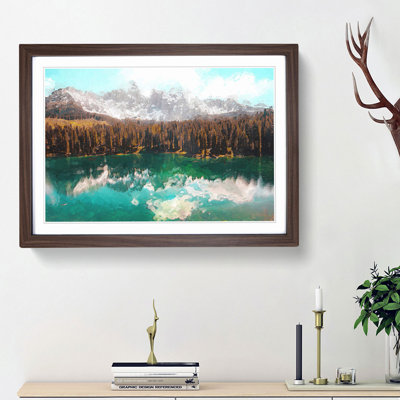 Mountain View Reflection - Picture Frame Graphic Art Print