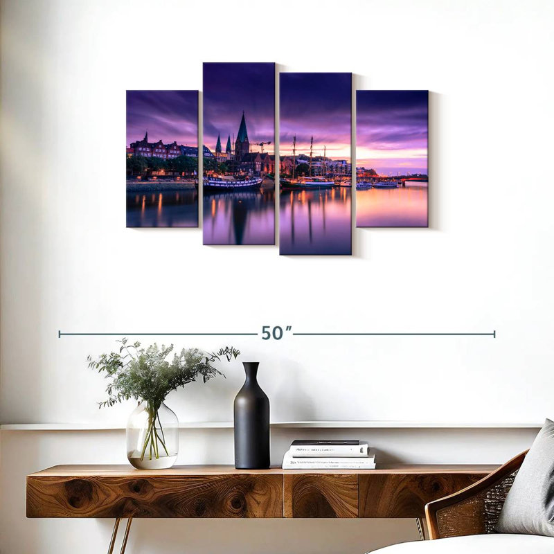 Lever de soleil mauve Nicci Bremen, H 22 po x l 36 po